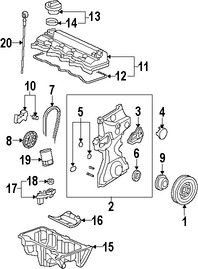 Foto de Tensor de la Cadena del Tiempo Original para Honda Civic Honda  Acura ILX Marca HONDA Nmero de Parte 14510RNAA01