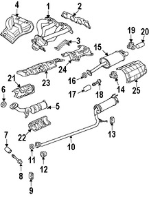 Foto de Tubo del escape Original para Honda Civic 2006 2007 2008 2009 2010 2011 Marca HONDA Nmero de Parte 18310SVB305