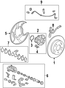 Foto de Cubierta de Polvo de Frenos Original para Acura ILX Honda Civic Marca HONDA Nmero de Parte 43253SNXA00