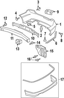 Foto de Perno de la barra de impacto del parachoque Original para Honda Civic Honda Pilot Marca HONDA Nmero de Parte 934070802004