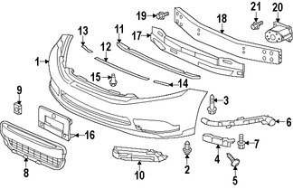 Foto de Riel de soporte de cubierta de parachoques Original para Honda Civic 2012 2013 2014 2015 Marca HONDA Nmero de Parte 71190TR0A00