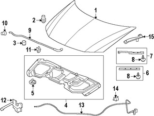 Foto de Cerrojo del capo Original para Honda Civic 2014 2015 Marca HONDA Nmero de Parte 74120TS8A01