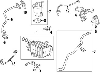 Foto de Canister Original para Honda Civic 2012 2013 2014 2015 Acura ILX 2013 2014 Marca HONDA Nmero de Parte 17011TR0L01