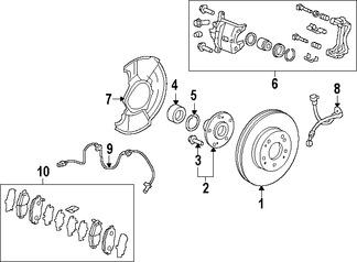 Foto de Cubierta de Polvo de Frenos Original para Honda Civic 2013 2014 2015 2012 Acura ILX 2013 2014 Marca HONDA Nmero de Parte 45256TR0A00