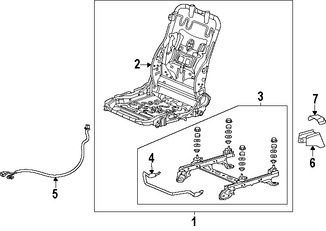 Foto de Bastidor de Asiento Original para Honda Civic 2013 2014 2015 Marca HONDA Nmero de Parte 81526TR6L11