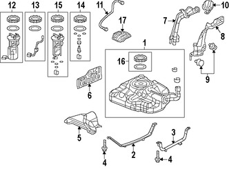 Foto de Escudo de Tanque de Combustible Original para Honda Civic Acura ILX Marca HONDA Nmero de Parte 17519TR0A00