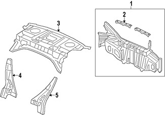 Foto de Panel posterior Original para Honda Civic 2015 Marca HONDA Nmero de Parte 66100TR5A00ZZ