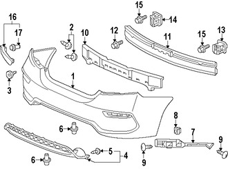 Foto de Riel de soporte de cubierta de parachoques Original para Honda Civic 2014 2015 Marca HONDA Nmero de Parte 71598TS8A51