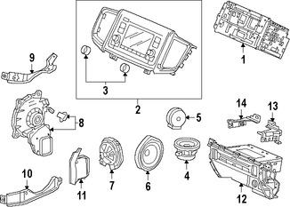 Foto de Perilla de Radio Original para Honda Pilot 2016 2017 Honda Ridgeline 2017 Honda Civic 2016 2017 Honda Fit 2017 Marca HONDA Nmero de Parte 39104TG7A71