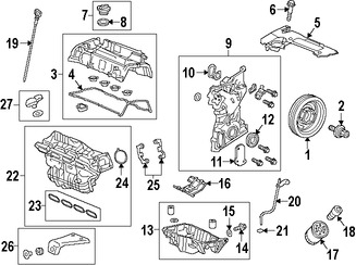 Foto de Empacadura del Mltiple de Admisin Original para Honda CR-V Honda Civic Honda Accord Acura ILX Acura TLX Marca HONDA Nmero de Parte 171155A2A01