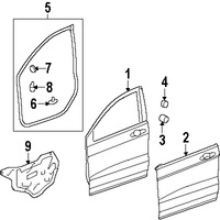 Foto de Panel externo de puerta Original para Honda CR-V 2007 2008 2009 2010 2011 Marca HONDA Nmero de Parte 67111SWA305ZZ