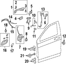 Foto de Conjunto de pestillo de puerta Original para Honda CR-V 2007 2008 2009 2010 2011 Marca HONDA Nmero de Parte 72110SWAD01