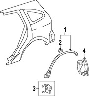 Foto de Guarda lodo Original para Honda CR-V 2007 2008 2009 2010 2011 Marca HONDA Nmero de Parte 75820SWA003