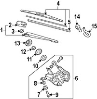 Foto de Motor Limpiaparabrisas Vidrio Trasero Original para Honda CR-V 2007 2008 2009 2010 2011 Marca HONDA Nmero de Parte 76710SWA003