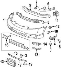 Foto de Soporte de cubierta de parachoques Original para Honda Civic 2009 2010 2011 2006 2007 2008 Marca HONDA Nmero de Parte 71140SNAA00