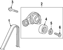 Foto de Perno de la polea del tensor de la correa Original para Honda Fit Marca HONDA Nmero de Parte 90002RB0000