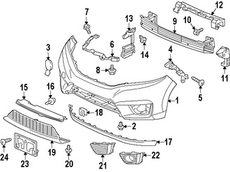 Foto de Soporte de cubierta de parachoques Original para Honda Fit 2015 2016 2017 Marca HONDA Nmero de Parte 71198T5A000