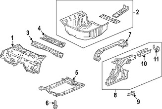 Foto de Bandeja de Piso Original para Honda Fit 2017 2015 2016 Marca HONDA Nmero de Parte 65530T5RA00ZZ