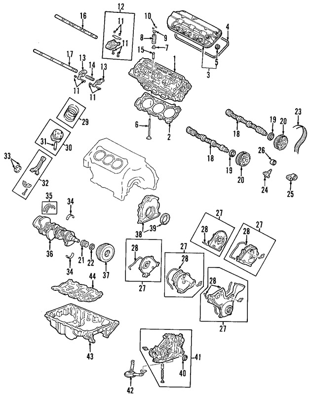 Foto de Rodamiento principal del Cigueal Original para Honda Acura Marca HONDA Nmero de Parte 13325RYEA02