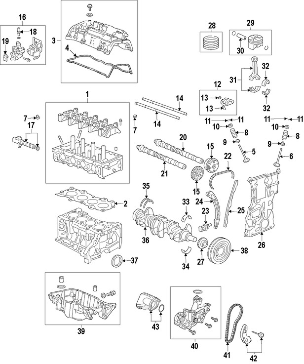 Foto de Arbol de Levas Original para Honda Civic 2016 2017 Marca HONDA Nmero de Parte 141105BAA00