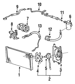 Foto de Manguera Refrigerante Aire Acondicionado Original para Hyundai Excel 1994 Marca HYUNDAI Nmero de Parte 9776824800