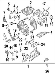 Foto de Mando de la Compuerta Mezcladora Original para Hyundai Sonata Hyundai Azera Hyundai Santa Fe Marca HYUNDAI Nmero de Parte 971593K000