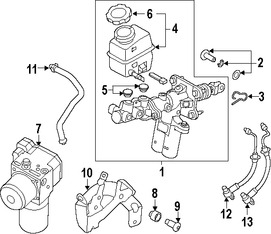 Foto de Lnea hidrulica de Freno Original para Kia Optima 2011 Hyundai Sonata 2011 Marca HYUNDAI Nmero de Parte 587294R000