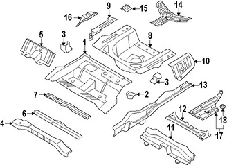 Foto de Travesano Plataforma de Piso Original para Hyundai Sonata Kia Optima Marca HYUNDAI Nmero de Parte 656104R000