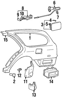 Foto de Tuerca de cubierta de parachoques Original para Hyundai Elantra Hyundai Sonata Hyundai Scoupe Hyundai Veloster Hyundai Accent Hyundai Santa Fe Marca HYUNDAI Parte #9751922000