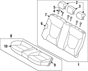 Foto de Guia de Reposacabezas Original para Hyundai Accent 2012 2013 2014 Marca HYUNDAI Nmero de Parte 897202V100V2