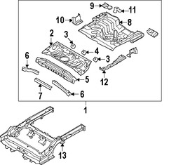 Foto de Travesano Plataforma de Piso Original para Hyundai Accent 2012 2013 2014 2015 2016 2017 Marca HYUNDAI Nmero de Parte 655221R000