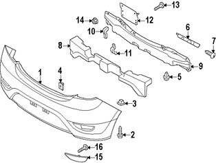 Foto de Perno de la barra de impacto del parachoque Original para Hyundai Accent Hyundai Veloster Marca HYUNDAI Nmero de Parte 1125408206K