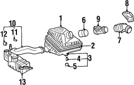 Foto de Espaciador de la carcasa del filtro de aire Original para Hyundai Kia Marca HYUNDAI Nmero de Parte 2816135510