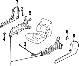 Foto de Panel lateral de Asiento Original para Hyundai XG300 2001 Hyundai XG350 2002 2003 Marca HYUNDAI Nmero de Parte 8827138301LK