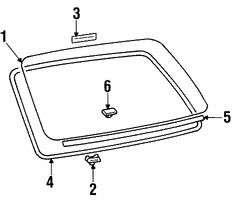 Foto de Cristal Trasero Original para Hyundai XG300 2001 Hyundai XG350 2002 Marca HYUNDAI Nmero de Parte 8711139023