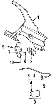 Foto de Cable de Puerta del Tanque de Combustible Original para Hyundai Sonata Hyundai XG300 Hyundai XG350 Marca HYUNDAI Nmero de Parte 9572033000