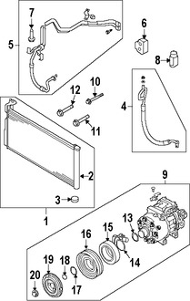 Foto de Manguera de succin Refrigerante Aire Acondicionad Original para Hyundai Azera 2006 2007 2008 2009 2010 2011 Marca HYUNDAI Nmero de Parte 977753L250