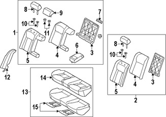 Foto de Guia de Reposacabezas Original para Hyundai Azera Hyundai Sonata Marca HYUNDAI Nmero de Parte 883923S050YDA