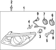 Foto de Zcalo de Luz de Cruce Original para Hyundai Kia Marca HYUNDAI Nmero de Parte 921663K000