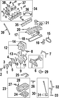 Foto de Engranaje de Arbol de Levas Original para Hyundai Tiburon Hyundai Elantra Hyundai Tucson Kia Spectra Kia Sportage Kia Soul Marca HYUNDAI Nmero de Parte 2312123000