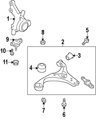 Foto de Rtula de Suspensin Original para Kia Optima Kia Rondo Kia Forte Kia Forte Koup Hyundai Elantra Marca HYUNDAI Nmero de Parte 517602G000