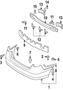 Foto de Perno de cubierta de parachoques Original para Hyundai Elantra Hyundai Tiburon Hyundai Genesis Marca HYUNDAI Nmero de Parte 865932H000