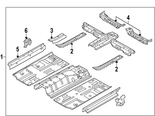 Foto de Travesano Plataforma de Piso Original para Hyundai Elantra 2011 2012 2013 2014 2015 2016 Marca HYUNDAI Nmero de Parte 651753Y000