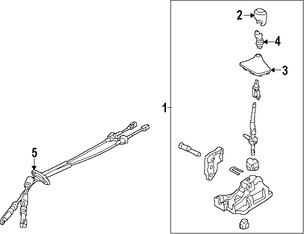 Foto de Cable de Cambios Transmisin Manual Original para Hyundai Elantra Coupe Hyundai Elantra Hyundai Elantra GT Marca HYUNDAI Nmero de Parte 437943X510