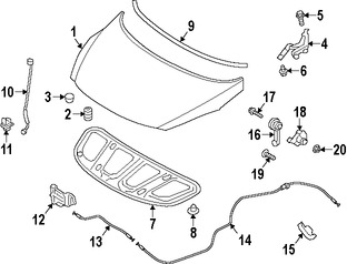 Foto de Aislamiento del capo Original para Hyundai Elantra GT 2013 2014 2015 2016 2017 Marca HYUNDAI Nmero de Parte 81125A5000