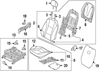 Foto de Respaldo completo de Asiento Original para Hyundai Elantra GT 2016 2017 Marca HYUNDAI Nmero de Parte 88400A5031SGD