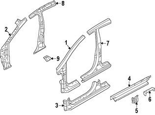 Foto de Pilar A de Carroceria Original para Hyundai Elantra GT 2016 2017 Marca HYUNDAI Nmero de Parte 71110A5A10