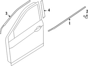 Foto de Protector contra Intemperie Cristal de Puerta Original para Hyundai Elantra GT 2013 2014 2015 2016 2017 Marca HYUNDAI Nmero de Parte 82210A5010