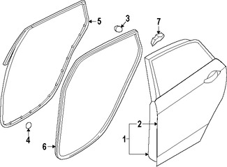 Foto de Sello de la puerta Original para Hyundai Elantra GT 2013 2014 2015 2016 2017 Marca HYUNDAI Nmero de Parte 83130A5000