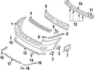 Foto de Perno de cubierta de parachoques Original para Kia Spectra Kia Spectra5 Hyundai Santa Fe Hyundai Veracruz Marca HYUNDAI Nmero de Parte 1125410307B